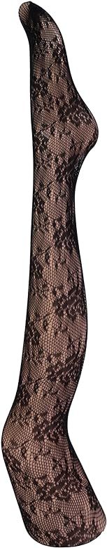 TBFT one pair sexy black or hot pink stockings pantyhose fishnet tights lace leggings for women C... | Amazon (US)