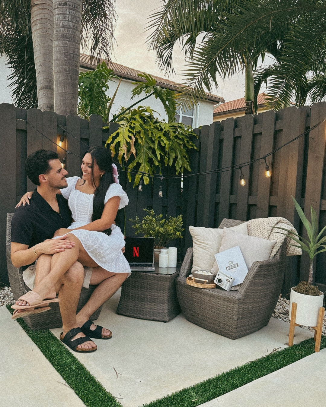 Date night at home 🩷 love that these outfits were comfy enough to hang out in our backyard but still felt like we got dressed up. 

I also linked the adventure challenge book we used for this backyard date night 🎥🍿

#LTKU #LTKSummerSales #LTKMidsize