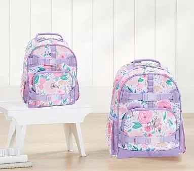 Mackenzie Lavender Floral Blooms Backpacks