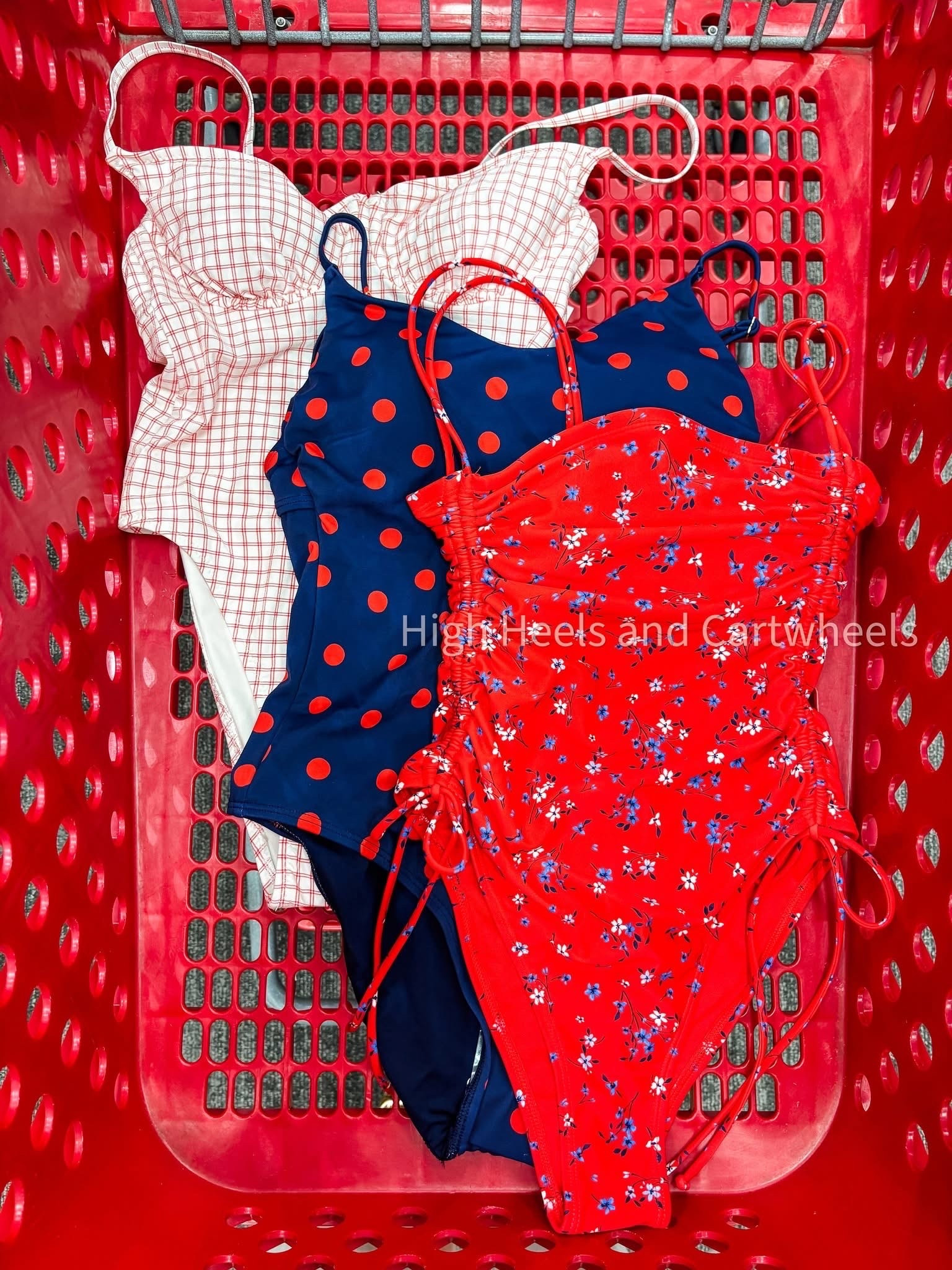 Check out these fun and festive one piece swimsuits!
