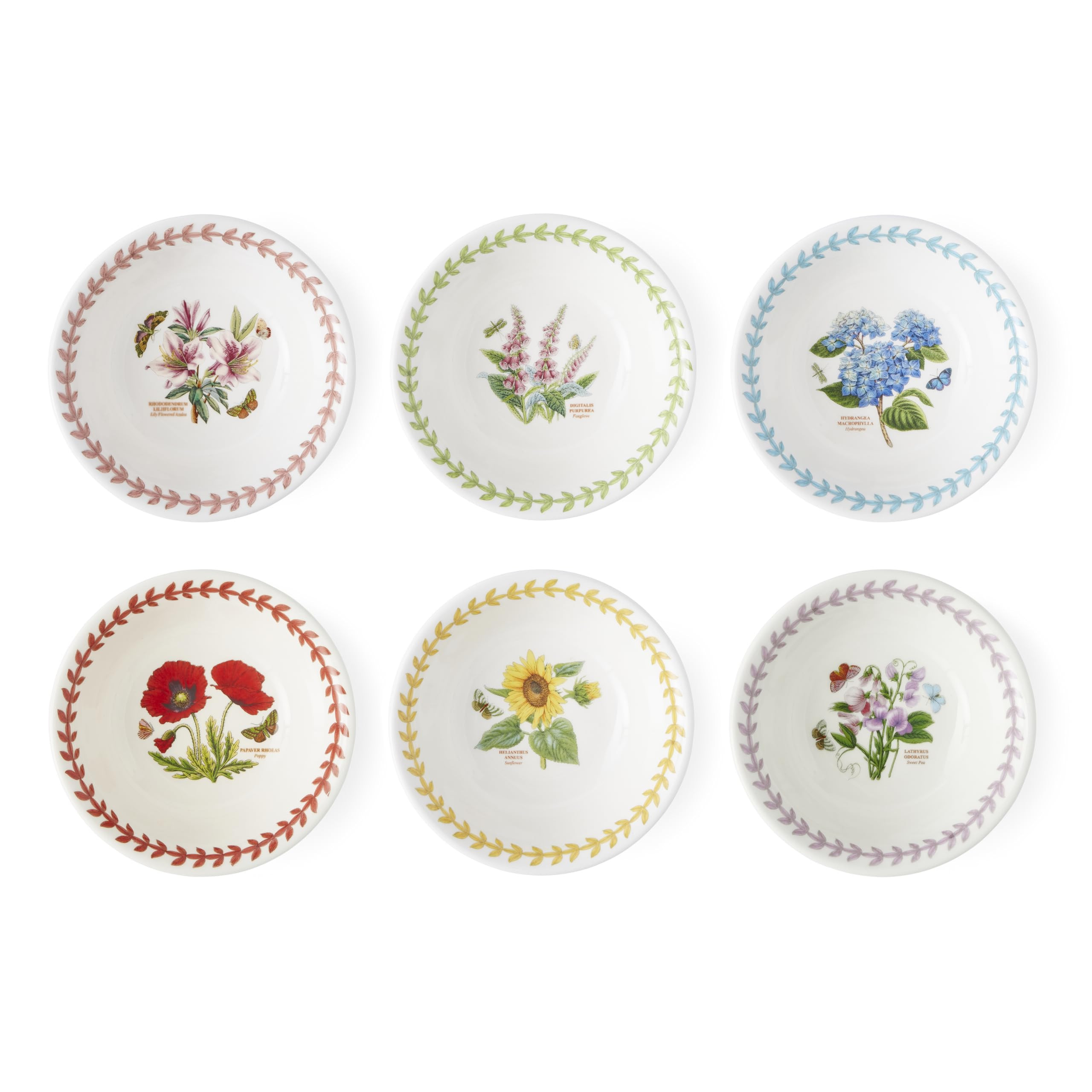 Portmerion Botanic Garden Meadow - 5" Round Mini Stacking Bowl (Set of 6) | Assorted Florals with... | Amazon (US)