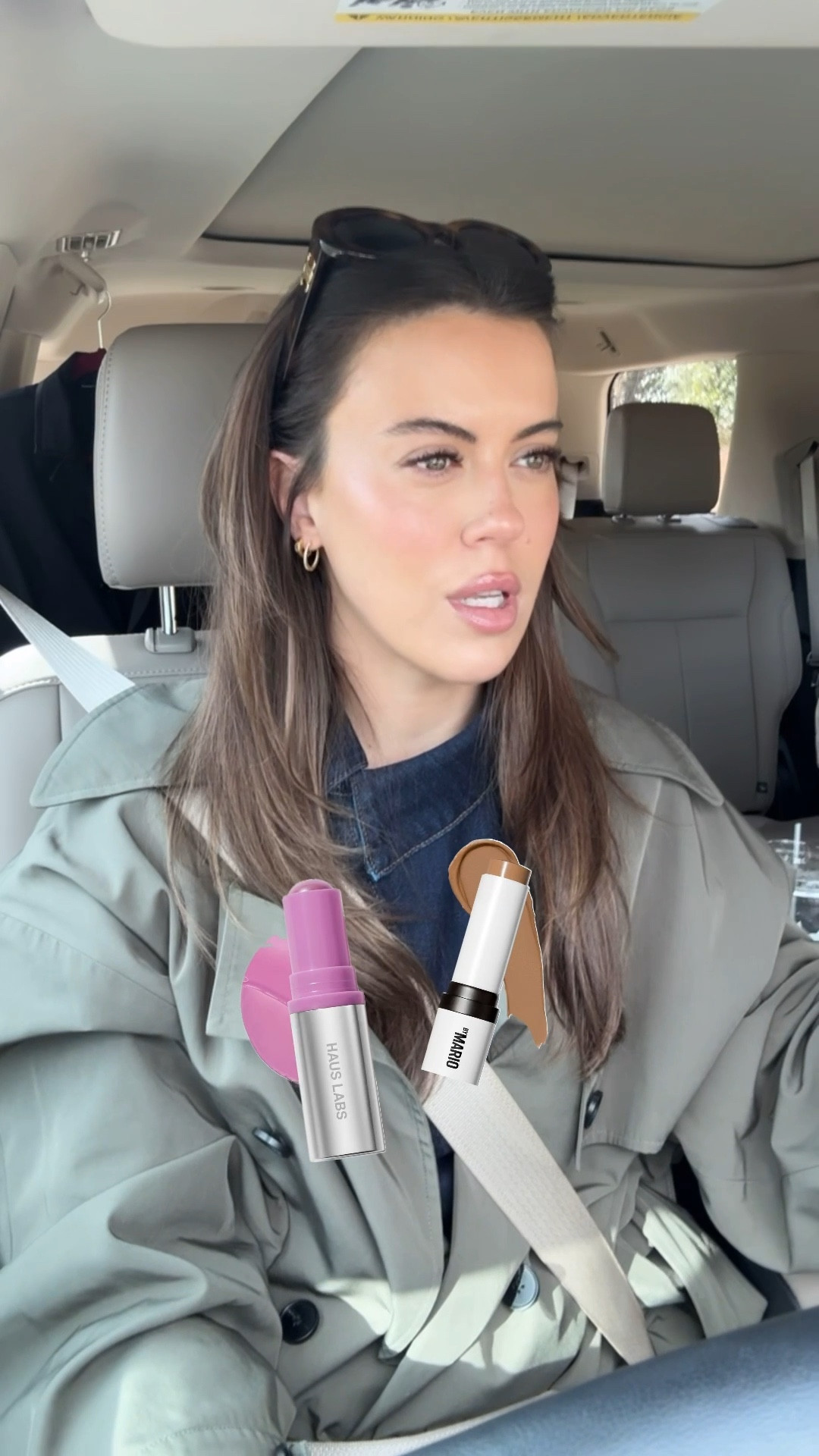 shade stick - light medium 
blush - glassy lilac

pale girl makeup for winter!!!