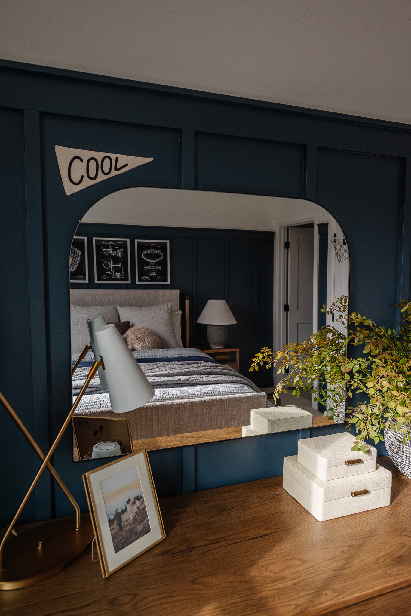 Jack’s bedroom details 💙 

Boys bedroom, boys room, boys room ideas, bedroom decor, kids room, sports bedroom, wall mirror, dresser, bedroom furniture, modern boys bedroom

#LTKKids #LTKHome