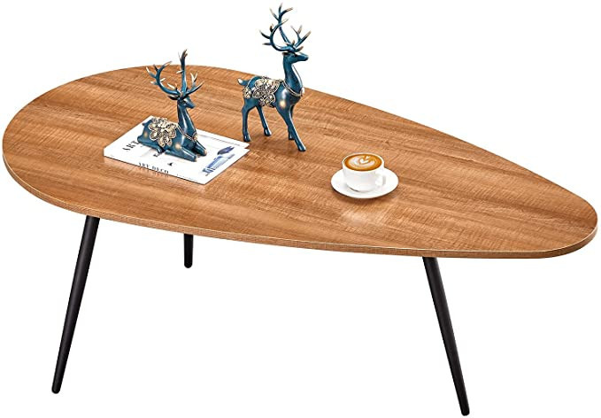 SAYGOER Small Coffee Table Modern Coffee Table Rustic Farmhouse Coffee Table Oval Mid Century Cof... | Amazon (US)