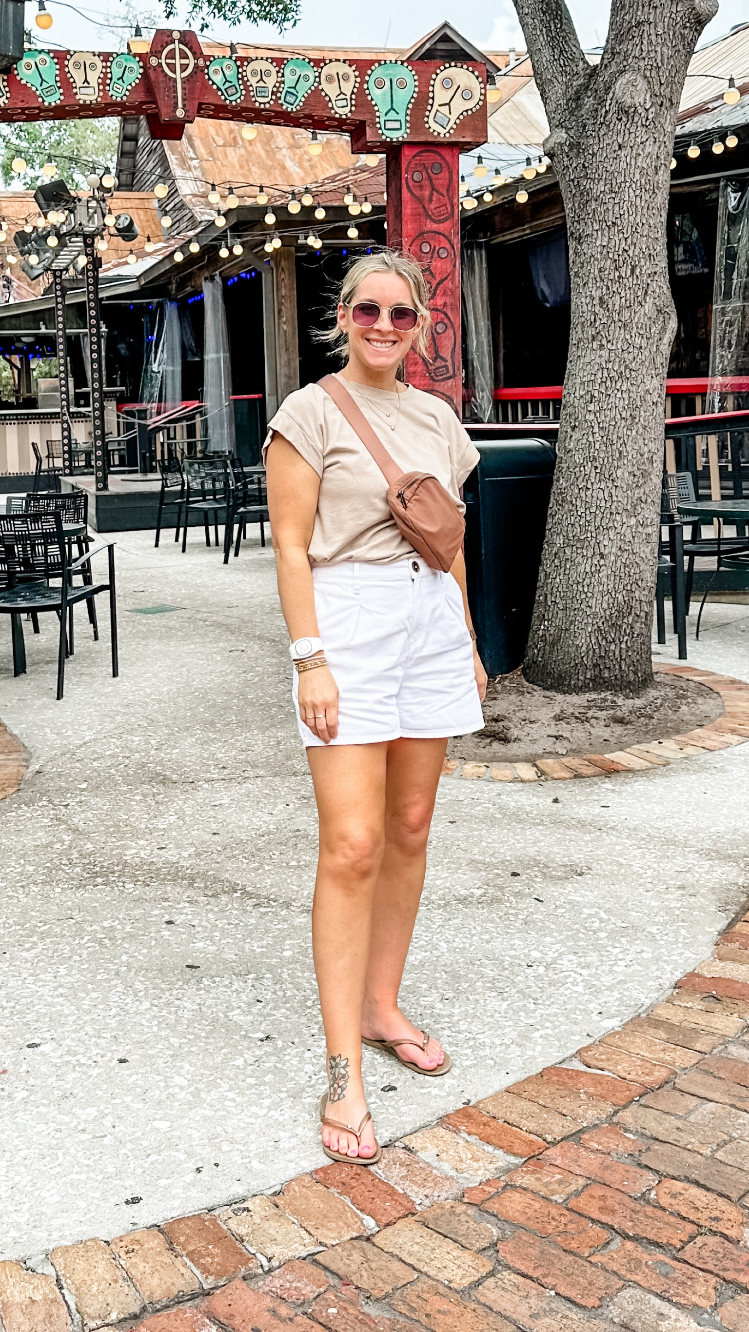 This look was day 2! We walked all around Epcot, different resort properties and Disney Springs (as well as Magic Kingdom through the monsoon!) I did dinner in this too at a steak house in the Contemporary. Medium tee but a small would definitely be better and unfortunately these exact shorts are from last year but I linked similar for the same look!! 

#LTKtravel #LTKfindsunder50 #LTKstyletip

#LTKFindsUnder50 #LTKSaleAlert #LTKSummerEdit
