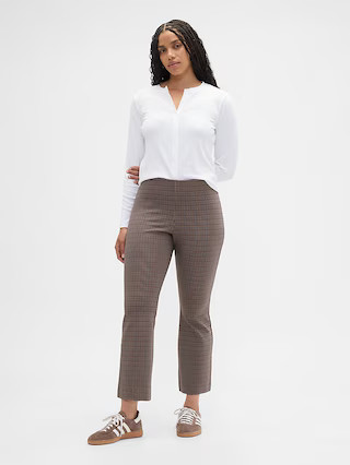 High Rise Ponte Flare Crop Pants | Gap Factory
