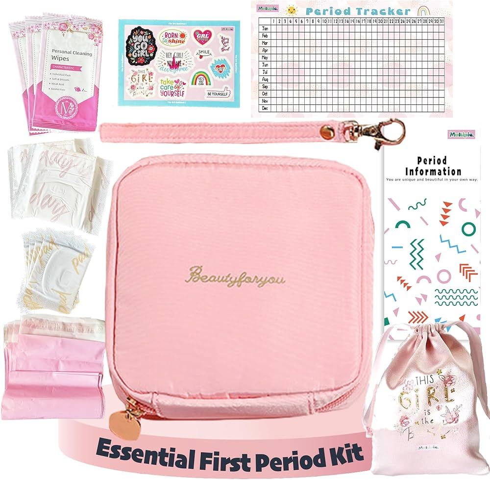 Essential Period Kit for Girls | MultipieYo First Period kit for Girls 10-12 | Period Bags for Te... | Amazon (US)