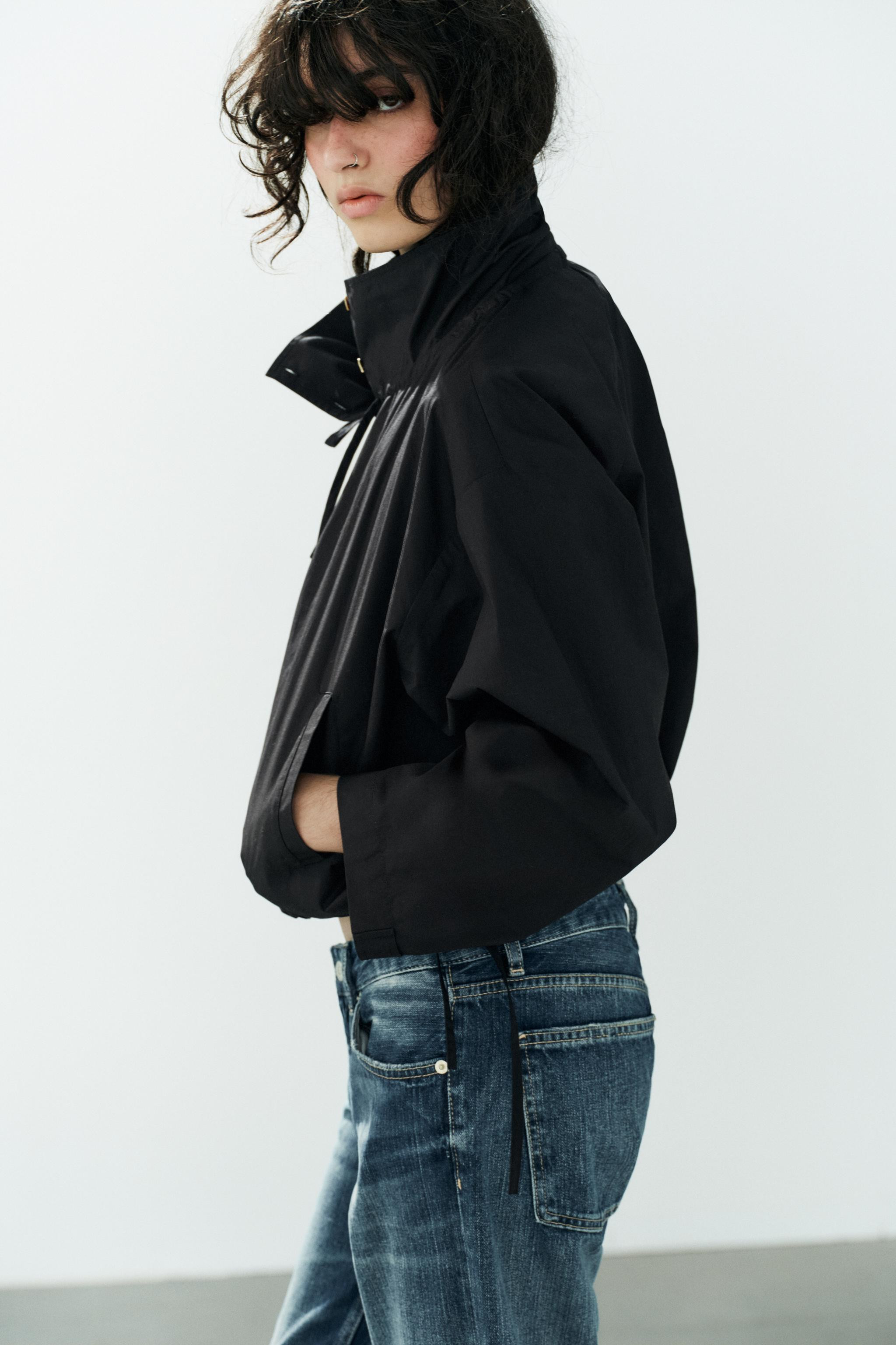 COTTON TIE-DETAIL JACKET | Zara US