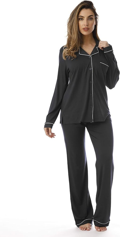 #followme Pajama Pant Set with Notch Collar | Amazon (US)