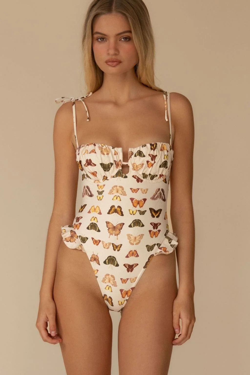 Monarch Petal Ruffle One-Piece | Montce