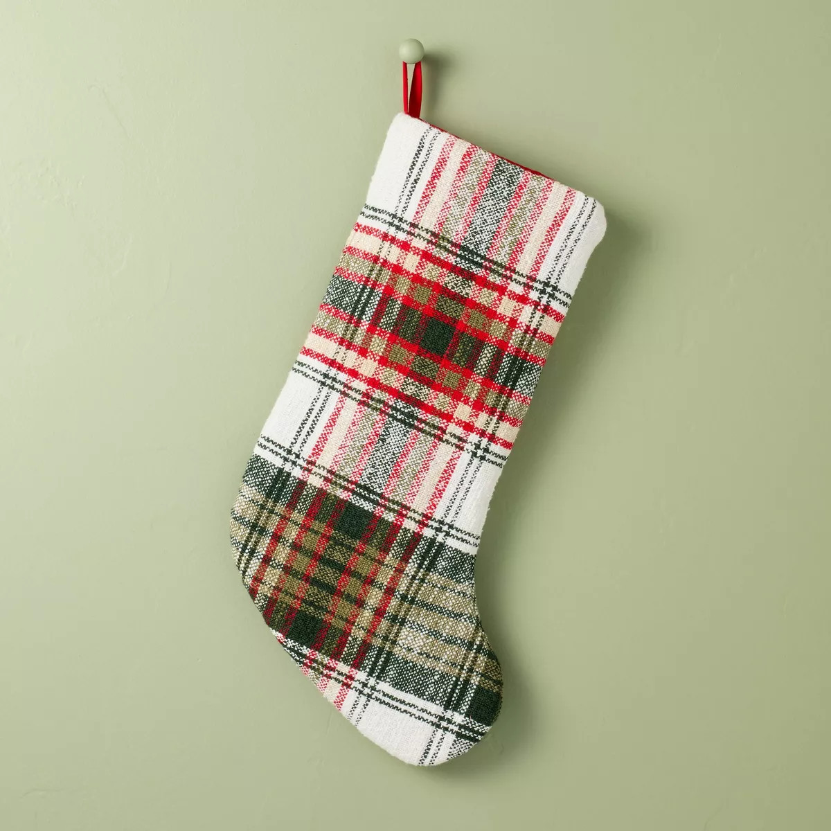 Rustic Plaid Woven Christmas Stocking - Hearth & Hand™ with Magnolia | Target