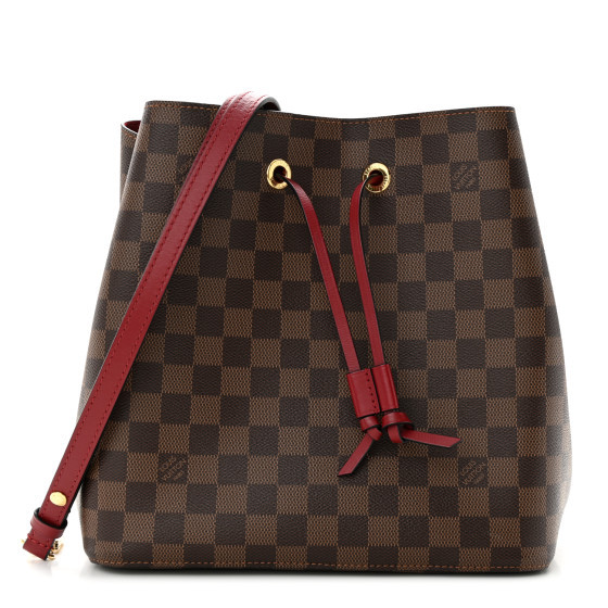 Damier Ebene Neonoe MM Cherry Berry | FASHIONPHILE (US)