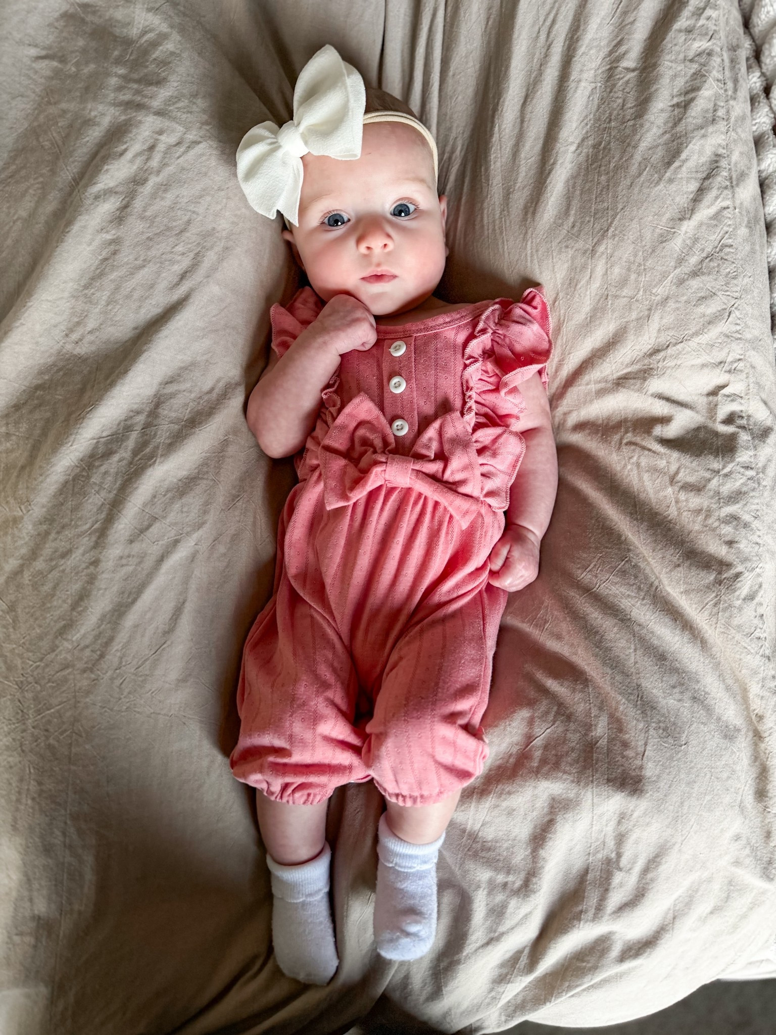 This jumpsuit looks so cute on my baby girl! 
This is a size newborn and my baby is currently 3 months weighing 12 lbs and this still fit her very well. #babyclothes 

#LTKBaby