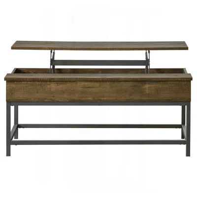 Brown Oak And Sandy Black Lift Top Coffee Table_Coffee Table | Wayfair North America