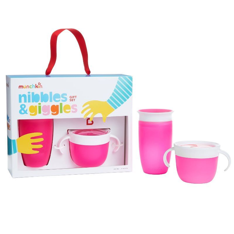 Munchkin Nibbles & Giggles Toddler Miracle Cup and Snack Catcher Feeding Gift Set | Target