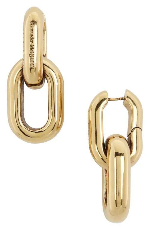 Alexander McQueen Peak Chain Drop Earrings in Light Antique Gold at Nordstrom | Nordstrom