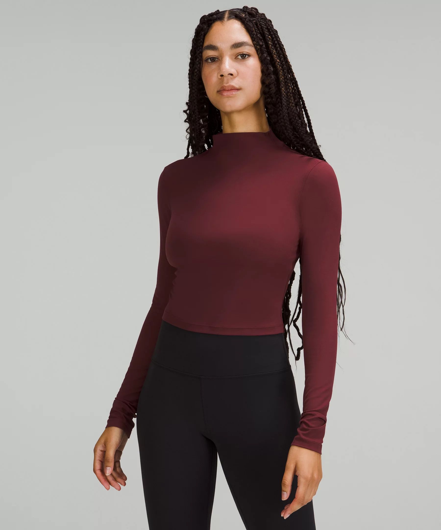 All Aligned Mock Neck Long Sleeve Shirt | Lululemon (US)