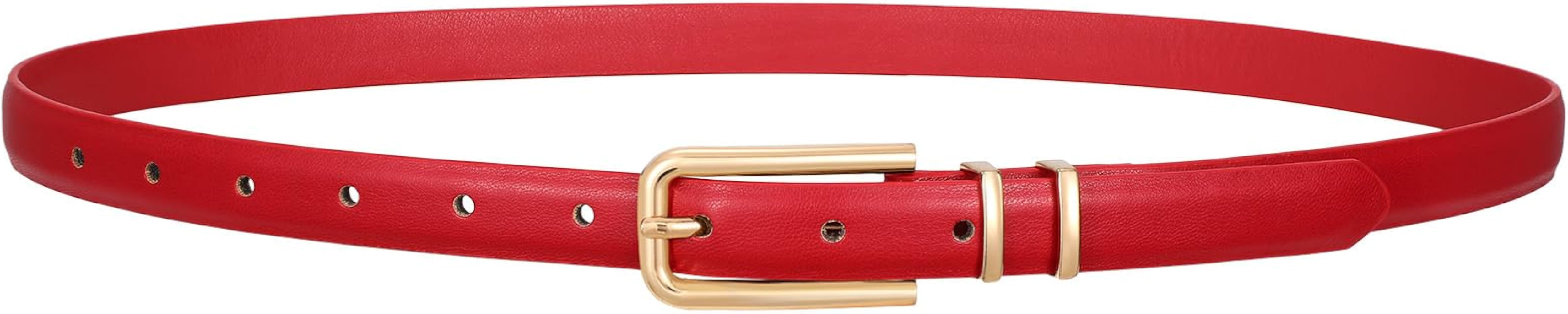 VONMELLI Women Skinny Leather Belt Thin Waist Belt for Women Jeans Dress Fashion Ladies Belt with... | Amazon (US)