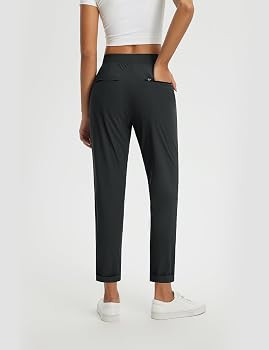 baleaf Womens Travel Pants with Zipper Pockets Stretchy Work Pants Business Casual Slacks Golf Pa... | Amazon (US)