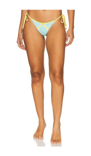 Beach Bunny Daisy Skimpy Tie Side Bikini Bottom in Mint. - size S | Revolve Clothing (Global)