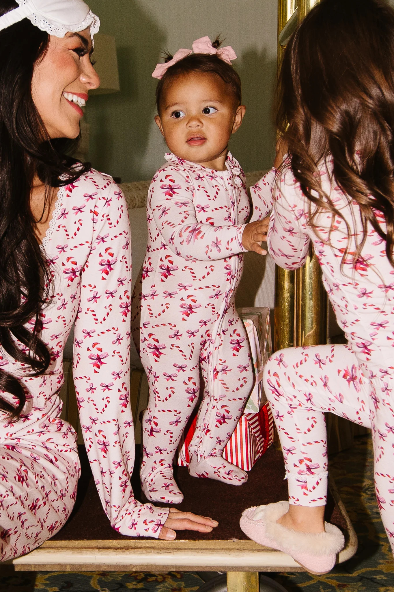 Baby So Soft Footie One Piece in Candy Cane | Ivy City Co
