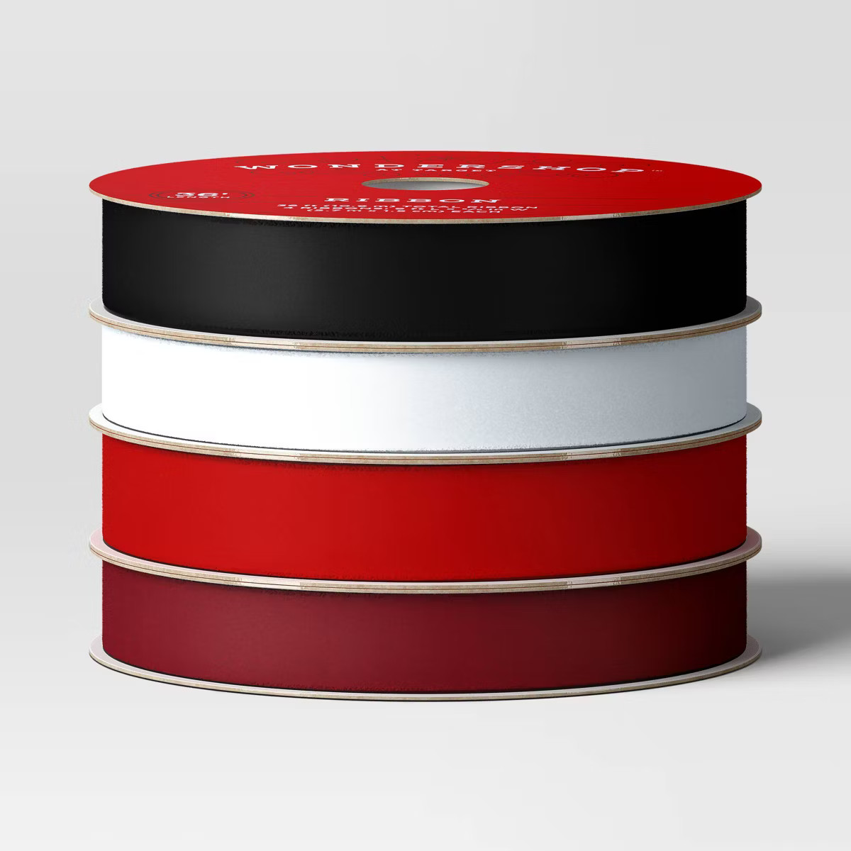 4 pk Christmas Velvet Ribbon Gift Packaging Accessories Red/Black/White - Wondershop™ | Target