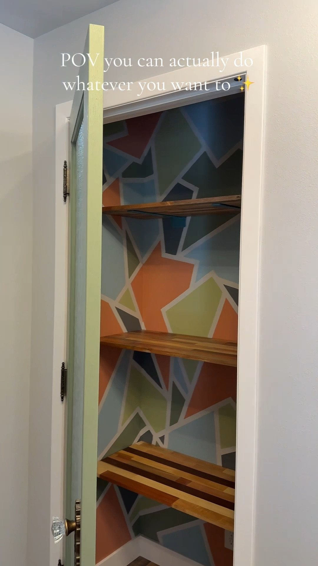 POV: your pantry is no longer boring 😍🎨
Obsessed with these bold Sherwin-Williams shades—abstract + a little unexpected is the move right now. 

#LTKHome