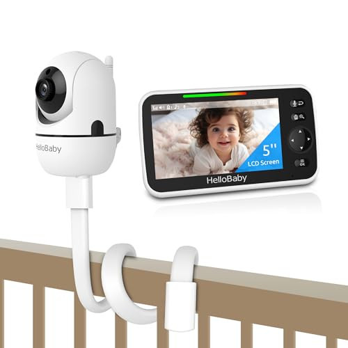 HelloBaby Baby Monitor No WiFi with Mount, 5'' Screen and 30-Hour Battery Life with VOX Mode, Baby Monitor with Camera and Audio, Portable Travel Hello Baby Monitor with Flexible Mount | Amazon (US)