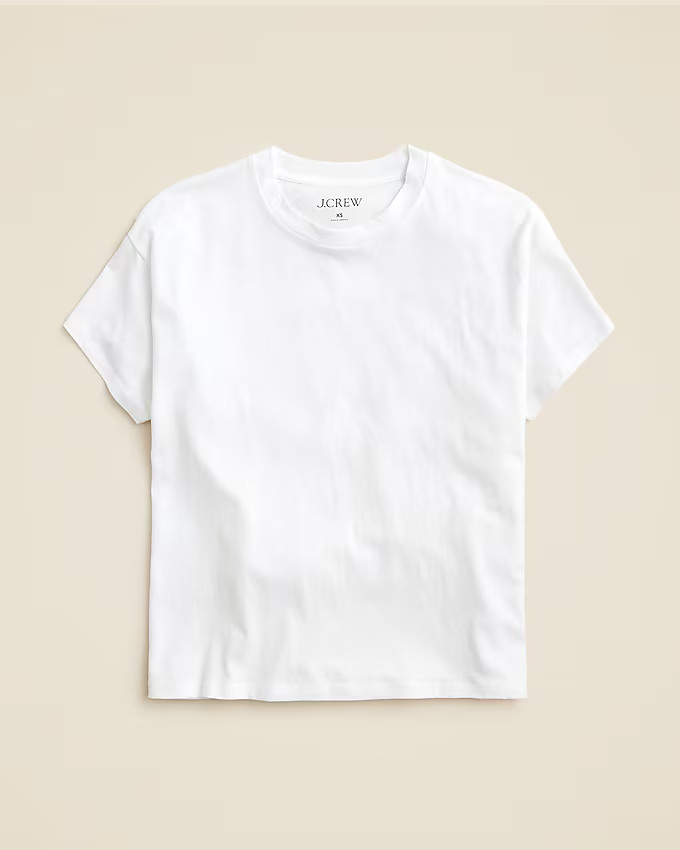 Feather jersey cropped T-shirt | J. Crew US