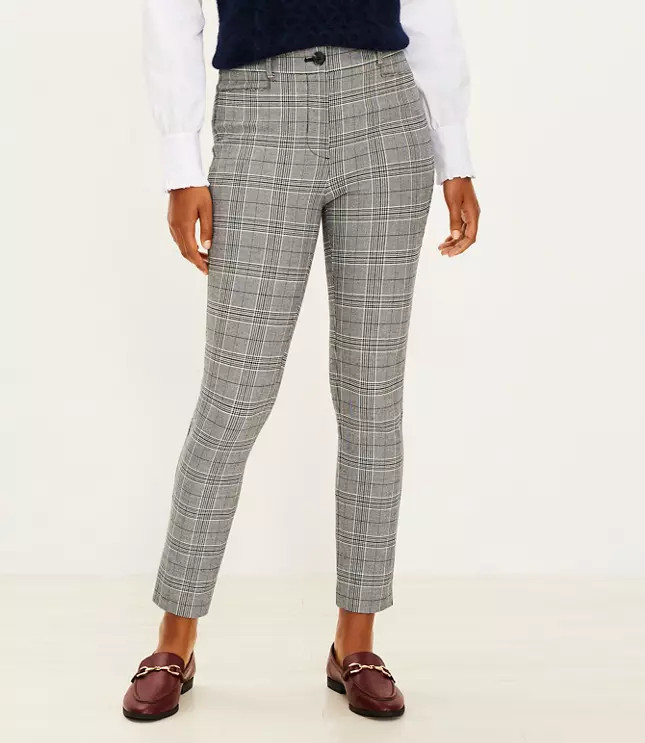 Curvy Sutton Skinny Pants in Plaid | LOFT