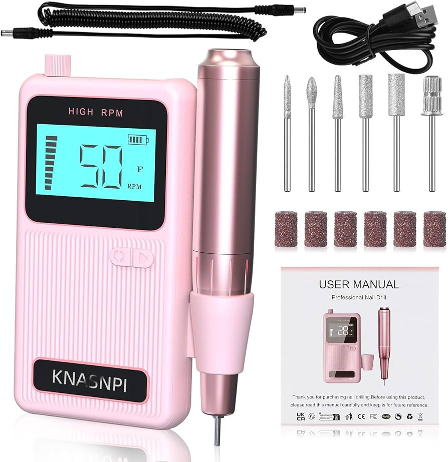 KNASNPI Professional Electric Nail Drill 50000 RPM High Speed with Smart Adjustment, Nail Salon &... | Amazon (CA)