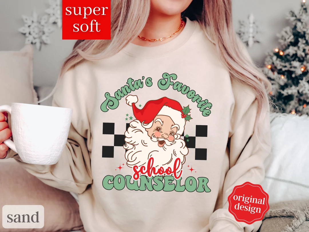 Santa's Favorite School Counselor Christmas Shirt, Christmas Gift for School Counselor, School Co... | Etsy (US)