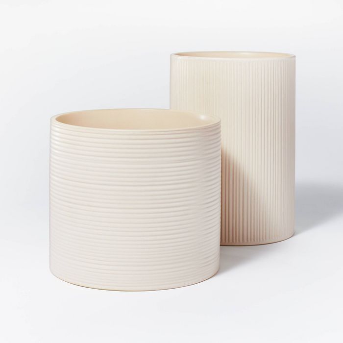 Textured Ceramic Vase Off White - Threshold™ designed with Studio McGee | Target