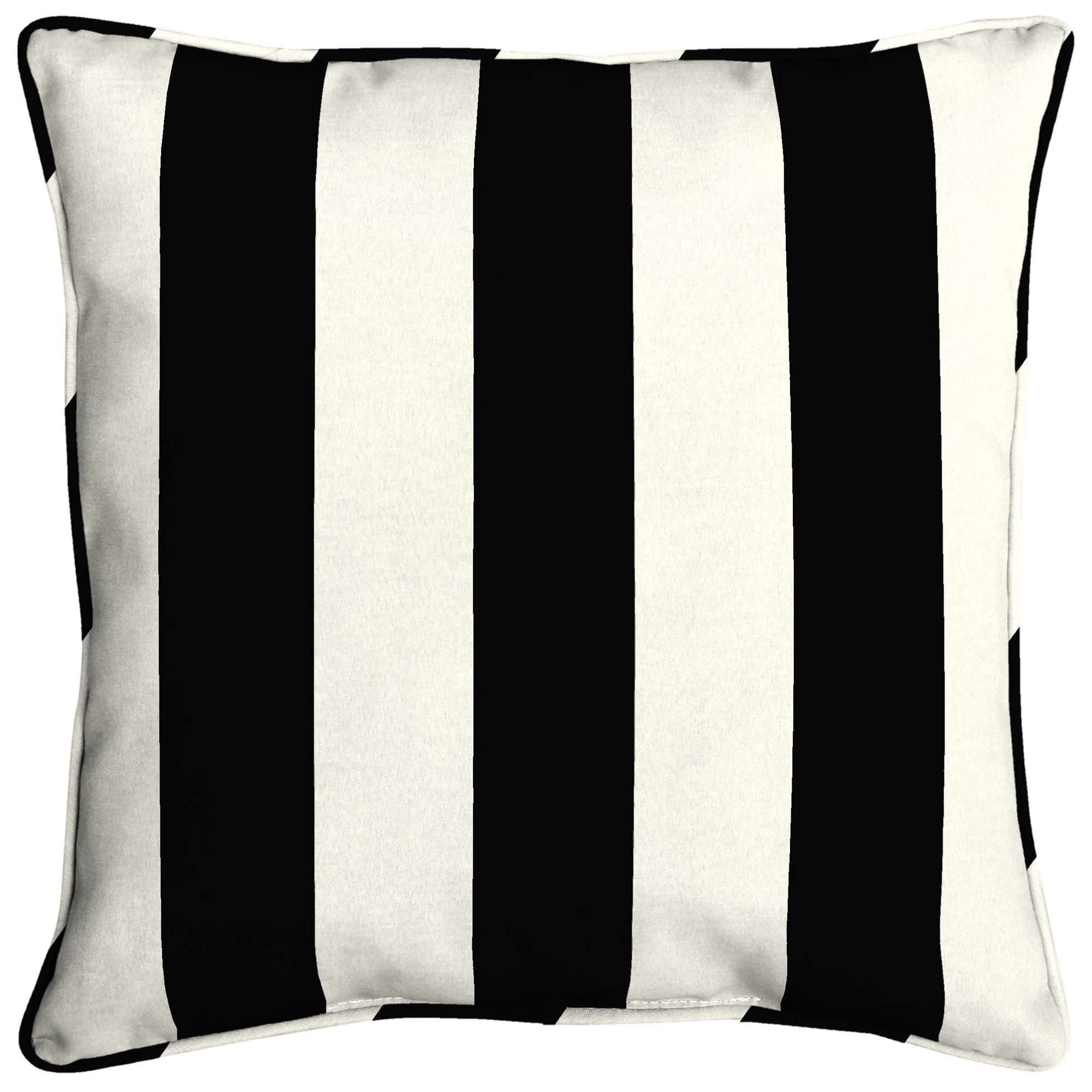 Better Homes & Gardens Black and White 20 In. Square Polyester Outdoor Pillow | Walmart (US)