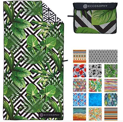ECCOSOPHY Microfiber Beach Towel - Quick Dry Pool Towels 71x35 inches Oversized Travel Towel - Li... | Amazon (US)