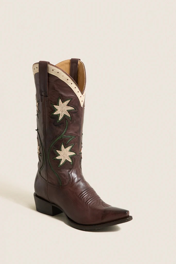 THE GREAT. x Stetson Brown Floral Cowboy Boot | Tuckernuck (US)