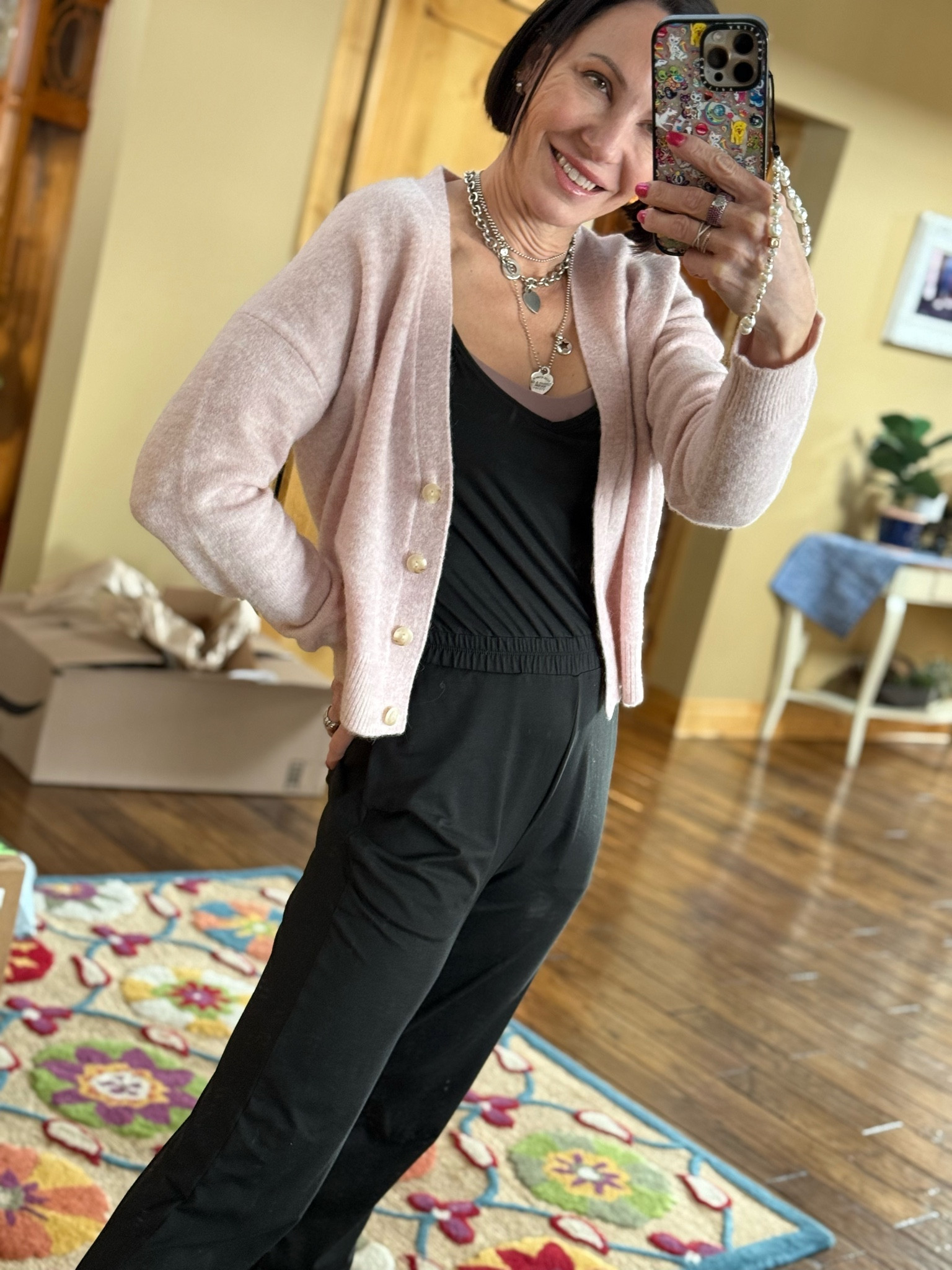 Vuori jumpsuit, lululemon like a cloud bra, lululemon cardigan 

Casual outfit, cozy outfit 

#LTKOver40 #LTKTravel #LTKStyleTip