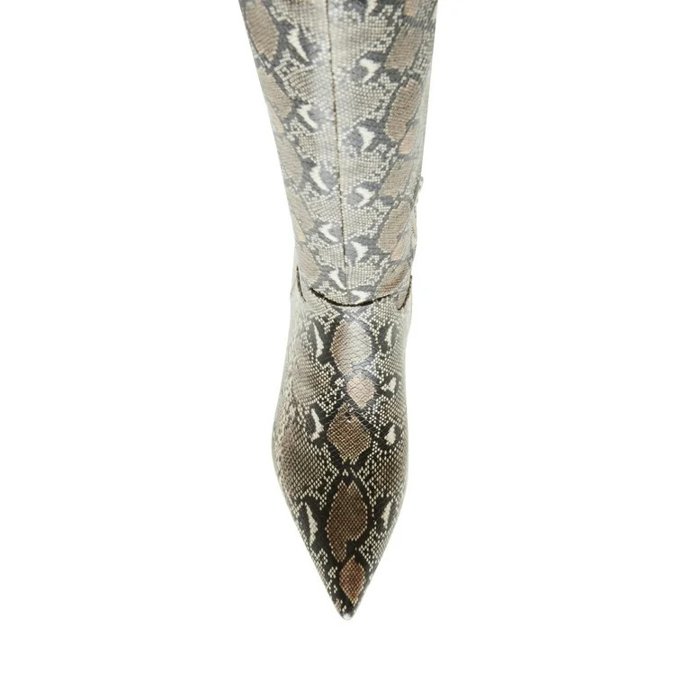Madden Girl Women's Dicee Kitten Heel Knee High Boots (Wide Calf Available) | Walmart (US)