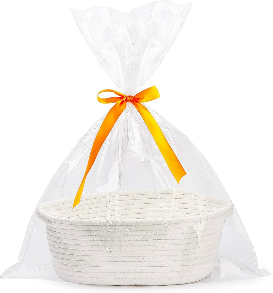 Pro Goleem Small Woven Basket with Gift Bags and Ribbons Durable Baskets for Fathers Day Gift Emp... | Amazon (US)