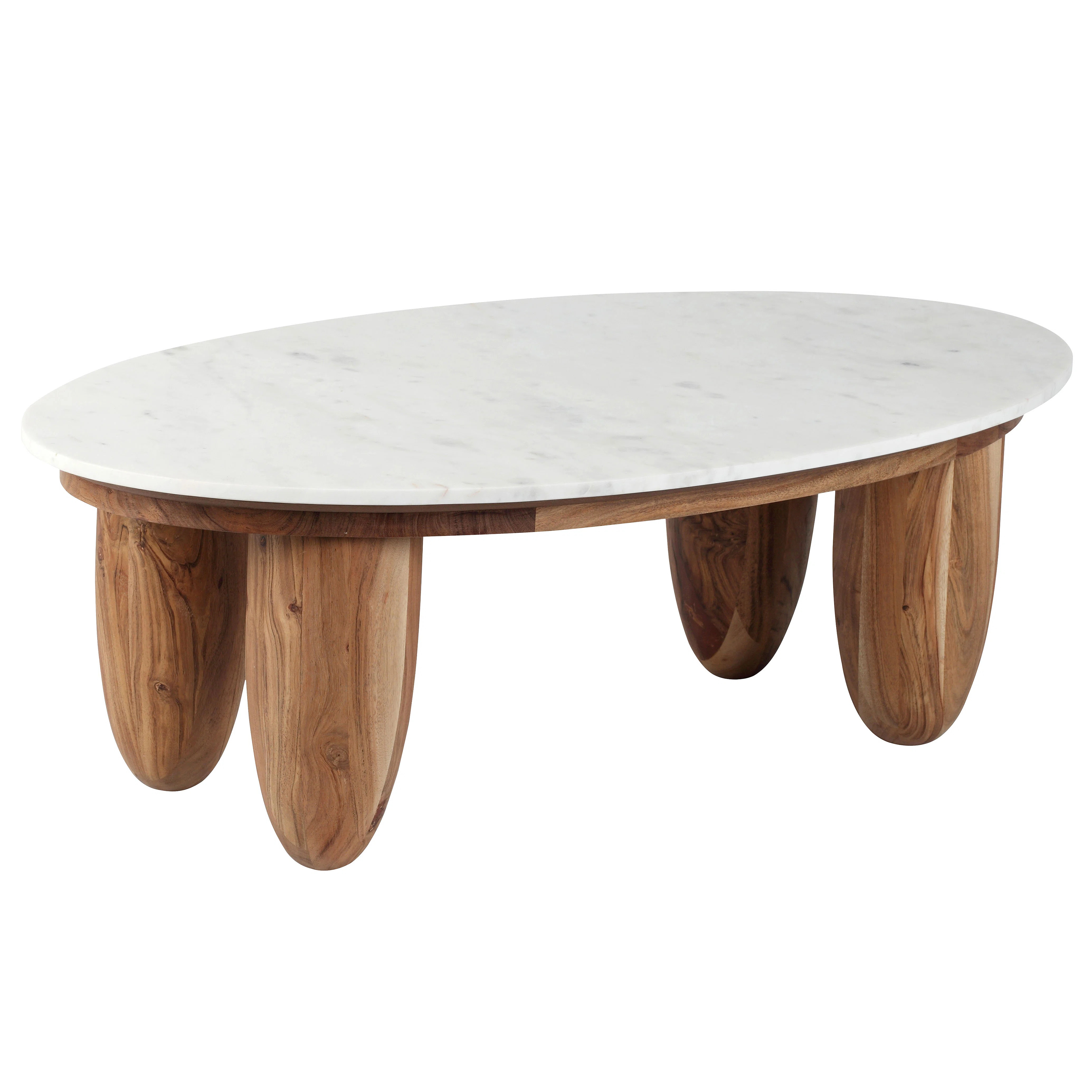 Kwamae Marble Top Single Coffee Table | Wayfair North America