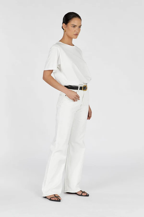ALEXA OFF WHITE HIGH RISE STRAIGHT JEAN | DISSH