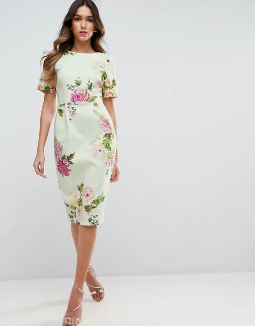 ASOS Wiggle Dress in Floral Print | ASOS US