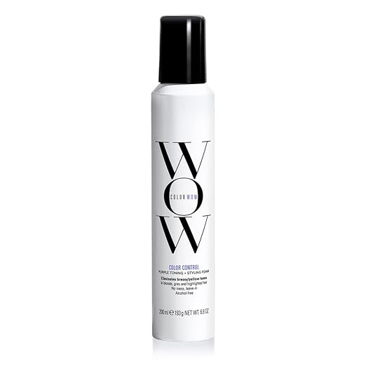 COLOR WOW Color Control Purple Toning + Styling Foam – Instantly rids Blonde & Gray hair of bra... | Amazon (US)