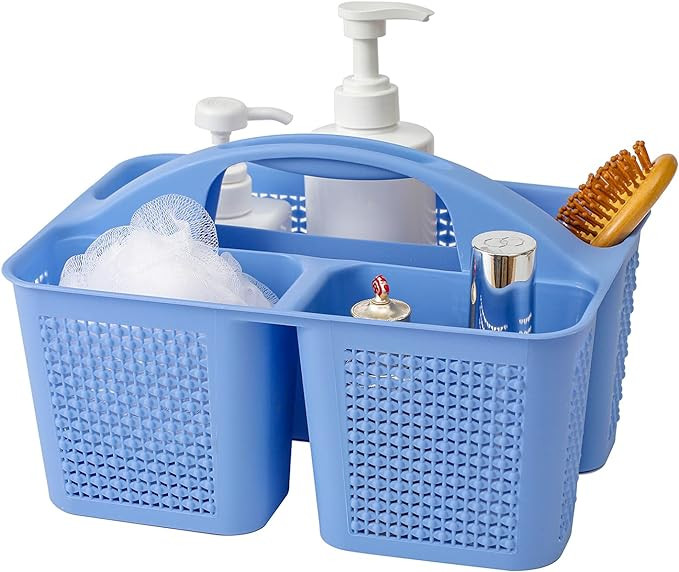 UUJOLY Plastic Portable Shower Caddy Basket Bucket, Cleaning Shower Basket with Handle Compartmen... | Amazon (US)