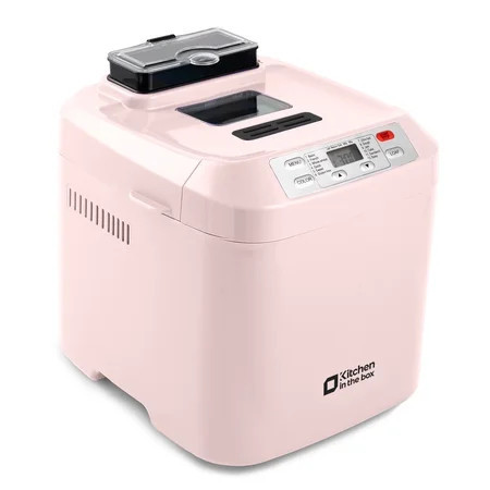 Kitchen in the Box 2lb Bread Maker with Auto Fruit Nut Dispenser, 12-in-1 Gluten-Free Bread Machine, 13H Delay Timer, Nonstick Pan, Keep Warm, Pink | Walmart (US)