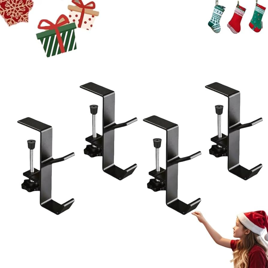 2 in 1 Garland Hangers and Fireplace Stocking Holders，Mantel Hanger for Garland Hooks for Chris... | Amazon (US)