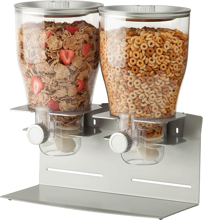 Zevro Commercial Plus Dry Food Dispenser, Dual Control, Stainless Steel, Silver/Chrome | Amazon (US)