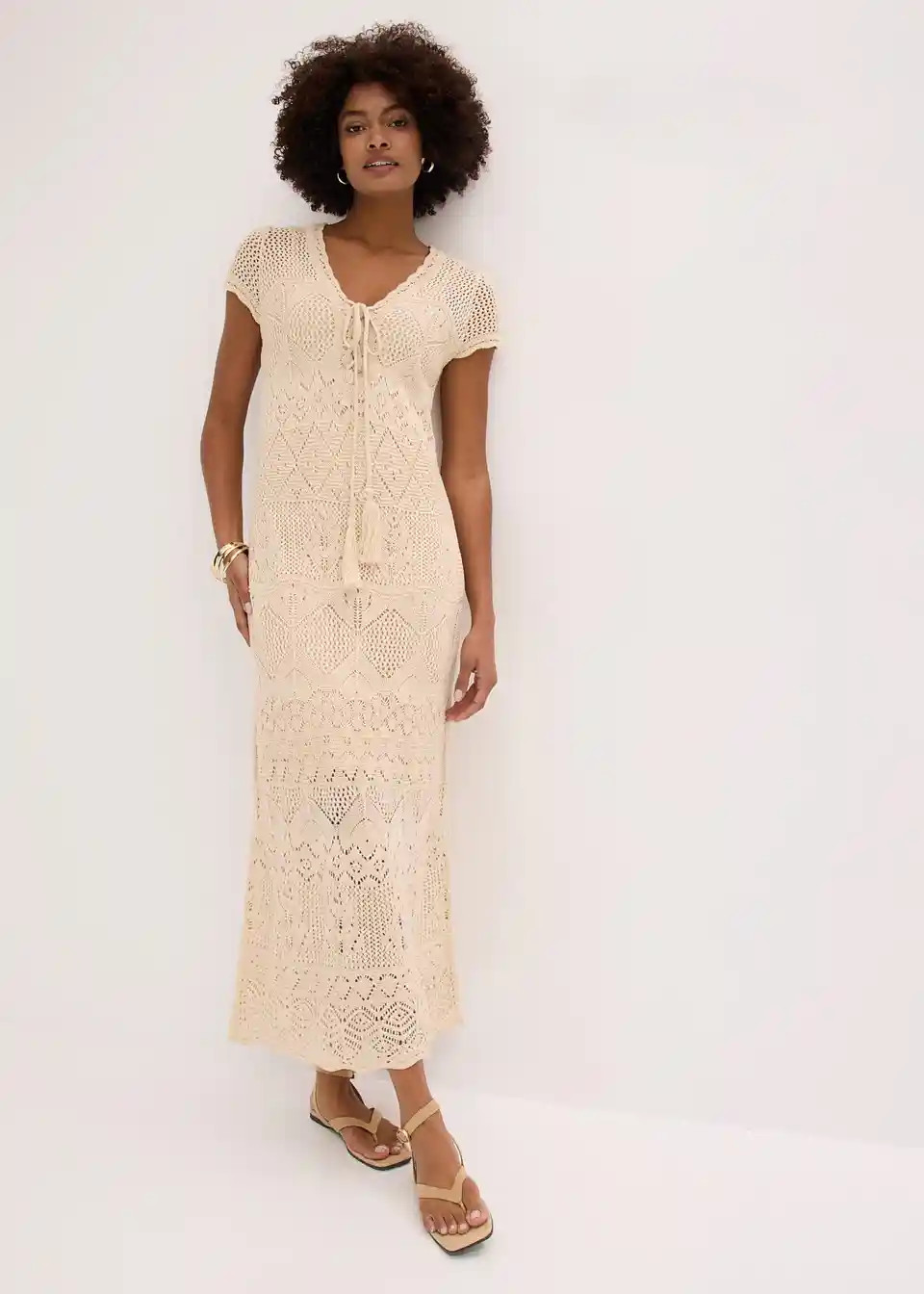 Strickkleid mit Ajour-Muster | Bonprix DE