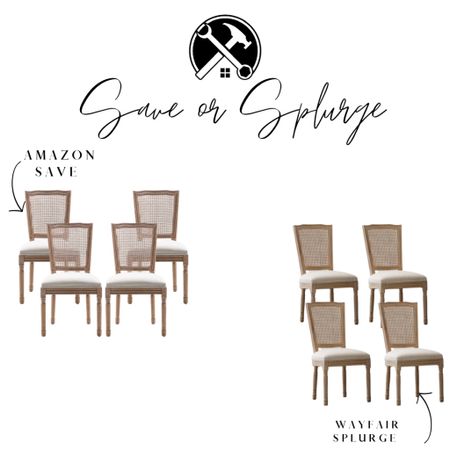 Save or splurge dining room chairs 

#saveorsplurge #diningroom #wayfair #amazon

#LTKunder100 #LTKhome #LTKstyletip