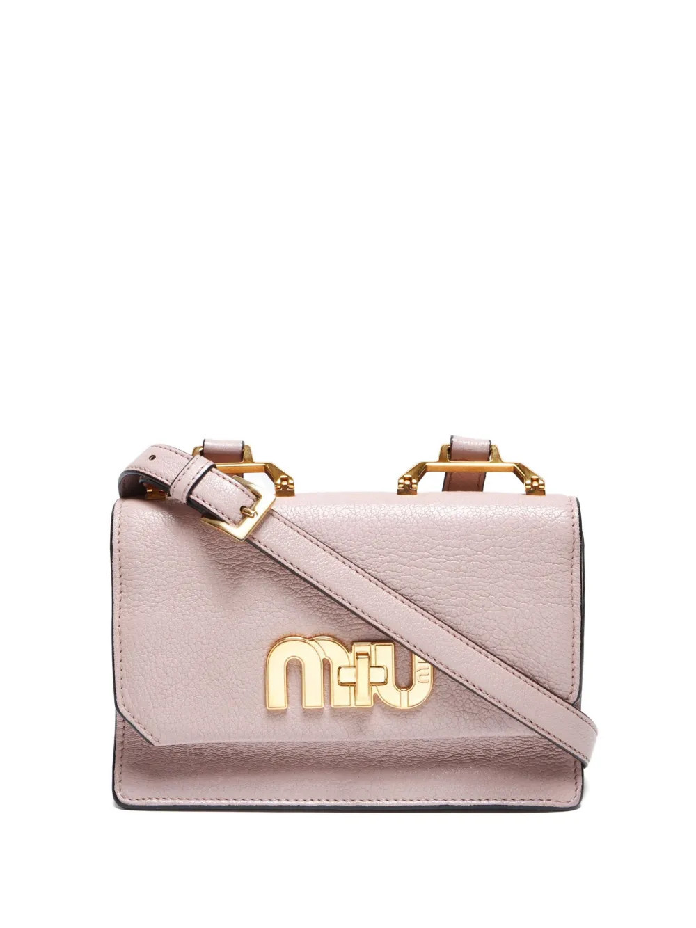 Miu Miu Pre-Owned 2017 logo-plaque shoulder bag - Pink | Farfetch Global